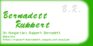 bernadett ruppert business card